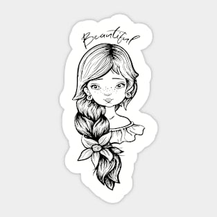 beautiful girl Sticker